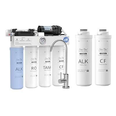 SimPure T2-600A Alkaline Reverse Osmosis Water Filter System,(6-Months Replacement Filter Set)