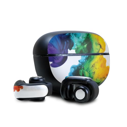 Image of Skin Compatible with Bose Ultra Open Earbuds - Aqua Paint - Premium 3M Vinyl Protective Wrap Decal Cover - Easy to Apply | Crafted in The USA by MightySkins