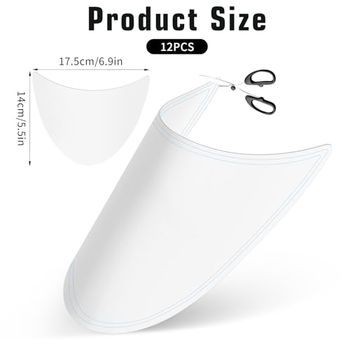 MBAIYO Plastic Shoe Tree Shaper, 12 pcs Transparent Shoe Tree Inserts, Plastic Shoes Shaper Stretcher Crease Protector Adjustable Boot Holder for Sneaker Leater Golf Mules Boot Women Men