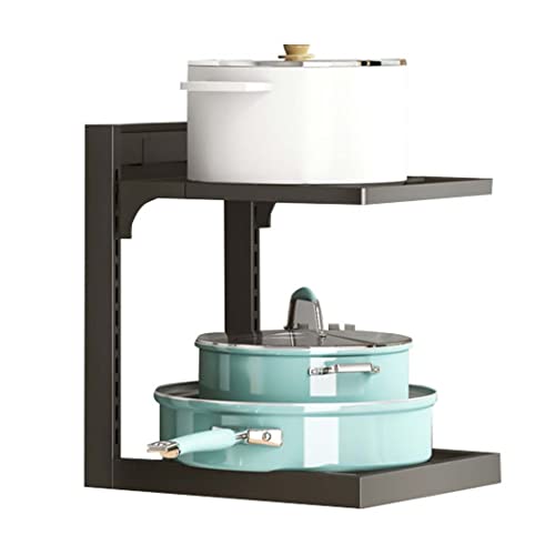 Topfregal, vierstöckig, Küchenorganizer für Töpfe und Pfannen, robustes Lagerregal, bodenstehendes Design für Theke und Schrank