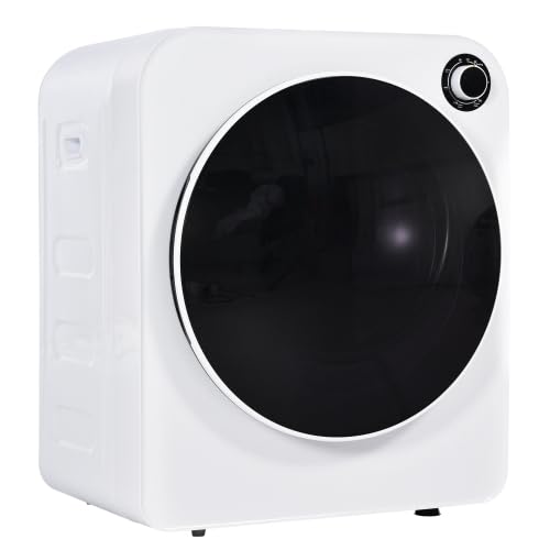 Wäschetrockner Ablufttrockner 3kg (tatsächlich 4,5kg), 830W, Edelstahltrommel, 5 Programme, Dreifachfilter, Überhitzungsschutz, wandmontierbar, Energieklasse G, Weiß