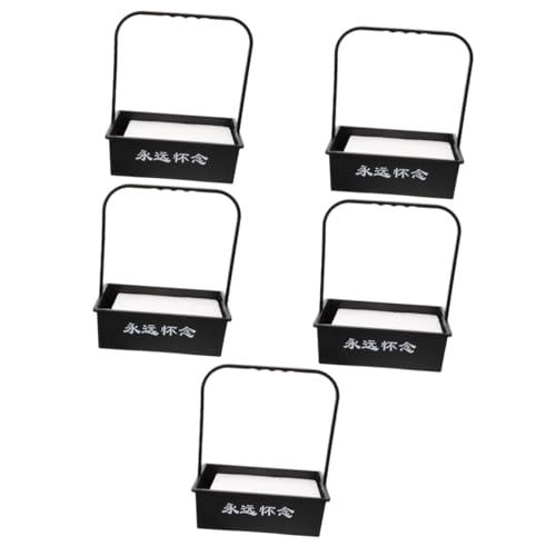 Toyvian 5 Pezzi Sacrificale per Fiori Decorativo per Commemorazioni e Funerali Accessorio per Cimitero con Design Semplice e Adatto per Fiori Freschi o Artificiali per Attività e Progetti