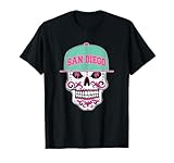 San Diego Mexican Sugar Skull Mint Green Pink SD City T-Shirt