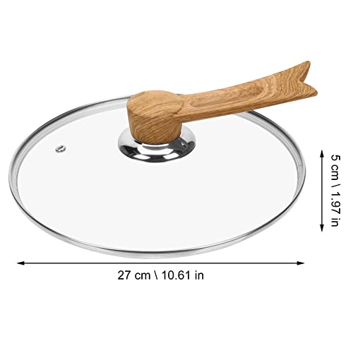 Zerodeko Cooking Pot Lid Frying Pan Cover with Handle Visual Skillet Lid Universal Cookware Lid for Pots Pans and Skillets 25cm - Image 4