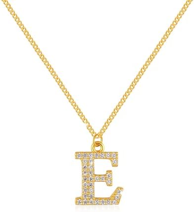 SUNFEEL layered Necklaces for Women, 14K Gold Plated 925 Sterling Silver initial Necklace Paperclip Chain Necklace CZ Dainty Jewelry Gifts for Mom Wife Girlfriend Bridesmaids