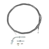 Honseadek Verstellbarer Gaszug, 90-Grad-Zugkabel, 220 cm Länge, Nylon-Konstruktion, für modifizierte Motorrad-Setups (gelb)