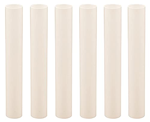 Creative Hobbies 6 Inch Tall Cream Plastic Candle Covers Sleeves