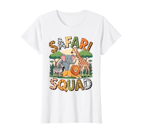 Cool Safari Costume for Men Women Kids Adult African Safari T-Shirt, Women, White, Small
