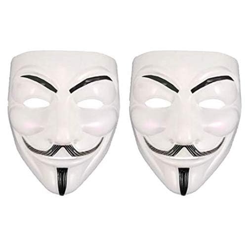Havens treasure Premium White Vendetta Comic Face Mask Anonymous Guy Fawkes Mask for Halloween, Rave Party, Night Party, Pool Party, Reusable for Men and Womens. (2) (B0DB5Y8V85) Amazon Price History, Amazon Price Tracker