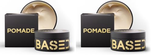 BASED Pomade for Men, Quality Hair Care with Medium Hold, Natural Shine &amp; Fragrance, Easy to Apply &amp; Great for All Hair Types, Hydrating and Nourishing Pomade (3 Oz Pack of 2)