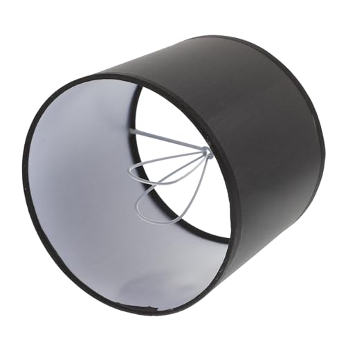 Pantallas de Lámpara de tela de lino negra con acabado elegante para decoración interior