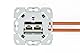 DIGITUS Anschlussdose Cat-6A - 2 Port RJ45 - Unterputz Netzwerk-Dose - 28mm Einbautiefe - Designfähig - Reinweiß