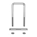 FOCMKEAS 304 Stainless Steel Square U-Bolts 2.75