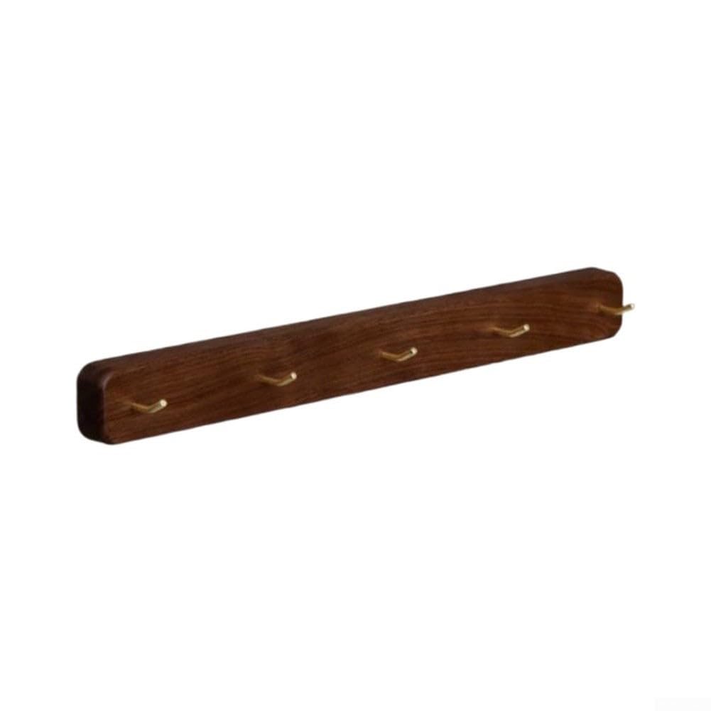 Porte-Manteau Design pour bois Noyer et Or 36cm Porte-Manteau