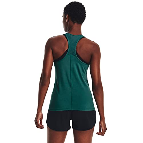 Under Armour Women's Standard Heatgear Racer Tank, (722) Coastal Teal / / Iridescent, Medium #TOP1