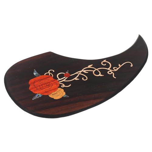 Plaque de protection pour guitare acoustique en bois précieux sculpté