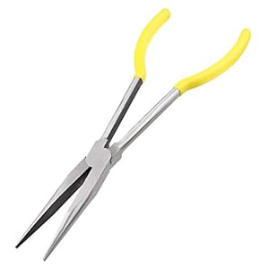 11 Inch Long Reach Long Nose Pliers | Designed for Mechanics, Technicians, and Contractors | Work with Delicate or Difficult-to-Reach Pieces | Milled-Jaws | Steel “Needle Nose