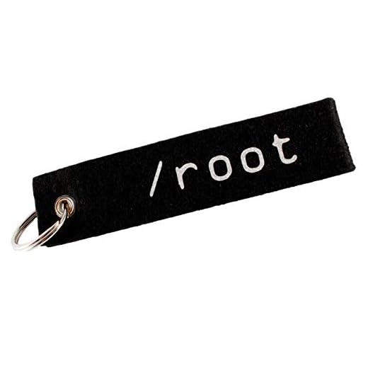 Llavero de fieltro para frikis, nerds y fanáticos de la informática (gadget y regalo), Root (Negro) - LX1523