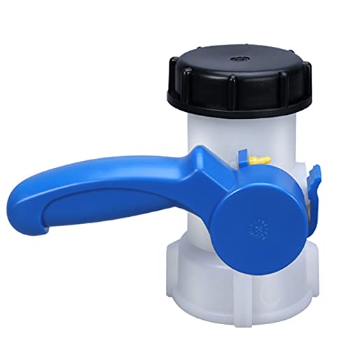 Vanne Papillon 1000l Dn40, Adaptateur Universel De Réservoir d'eau IBC, Outils D'accessoires De Commutateur De Jardin, Bout De Raccord De Tuyau De Robinet, Plastique, Noir Cover