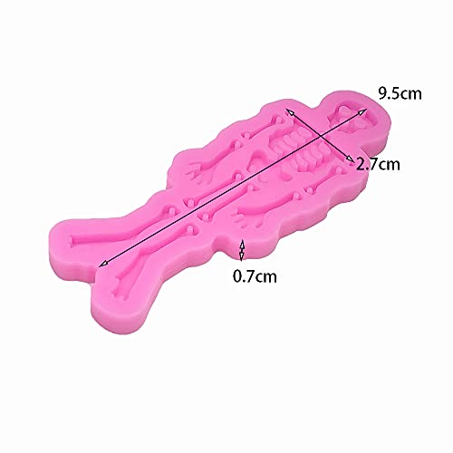 Shiny Glossy Halloween Skull Skeleton Shape Earrings Silicone Molds For Diy Craft Keychain Polymer Clay Mold Necklace Epoxy Pendant Jewellery Resin Crafting Making Backpack Cake Decor Fondant Mould #TOP5