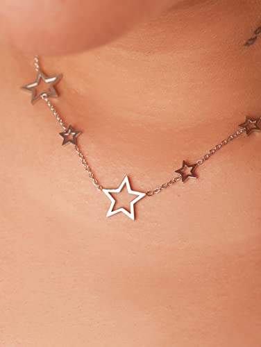 Sacina Gothic Y2k Star Choker Necklace, Star Necklace Y2k, Christmas New Year Jewelry Gift For Women4