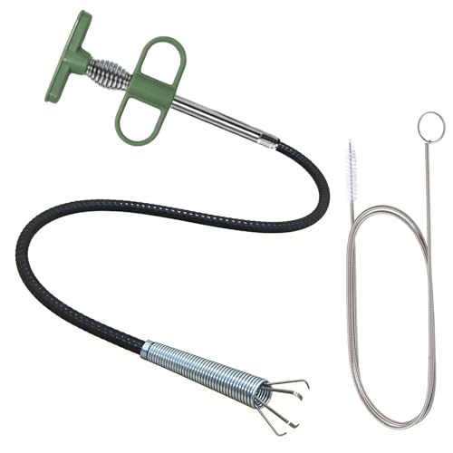 Upgrade 33 Inch Drain Snake Clog Remover with Stronger Claw, Flexible Grabber Tool with Bonus...
