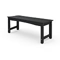 Hillzzer 2-Person Outdoor Benches Weatherproof, Poly Lumber Outside Bench, All-Weather Garden Bench for Porch, Backyard and Park, Will not Rot and Fade, Easy Installation, Black