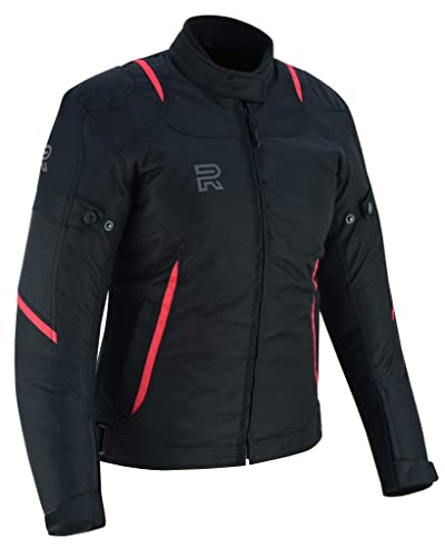 RAXUS Motorradjacke für Damen, für den Winter, wasserdichte Jacke mit CE-Zertifizierung, rot, 36