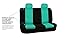 FH Group Car Seat Covers Full Set Cloth - Universal Fit Automotive Seat Covers, Low Back Front Seat Covers, Solid Back Seat Cover, Washable Car Seat Cover for SUV, Sedan and Van Mint