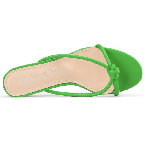 Image of NobleOnly Women's Black Kitten Heel Mule Sandals, 2.4 Inches, Open Toe, Slip On, Party, Prom, Wedding, Evening, Classic Style