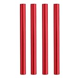 Azarxis テントポール 修理 アルミポール 応急 管端栓 折れたポールの補修 リペア 応急修理グッズ テントアクセサリー 適用ポール径8.6mm ‐ 9.5mm (レッド - 4本入り)