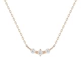 [4℃(ヨンドシー)] 公式 【冬限定】 K10ピンクゴールド 三石 ネックレス 誕生日 プレゼント レディース ジュエリーケース付き 成人祝い 成人式 112546623101