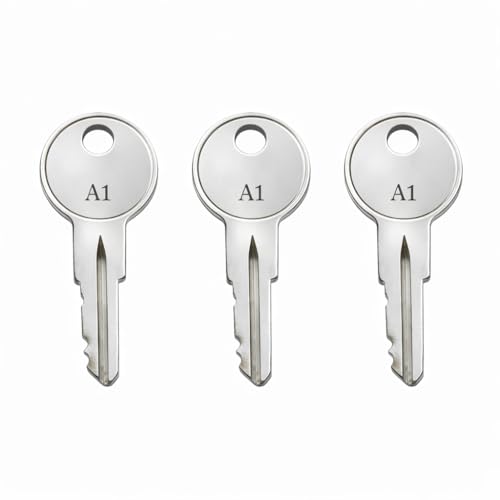 3-Pack A1 PK-8K-A1 Cash Drawer Keys, Compatible with APG Series 100 and Series 4000 Cash Drawers, Select Your Key Code A1–A40