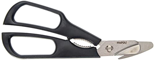 Moha 6925503 Ciseaux à Crustacés, Acier INOX/ABS, Noir, 10 x 1,5 x 24,5 cm