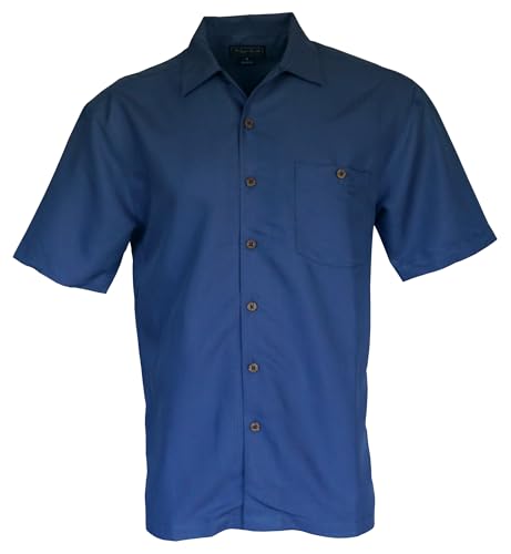 Foxfire Indygo Smith Poly/Rayon Herringbone Mens Shirt