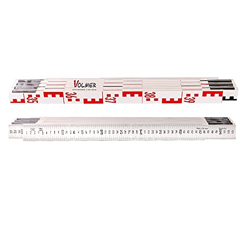 Nivellierzollstock 4 m (Geometer-Maßstab), Transportlänge 57,5 cm – E-Teilung/mm-Teilung