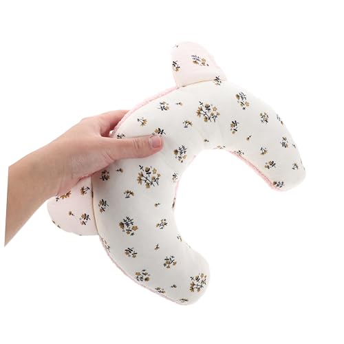 Almohada en forma de U WOONEKY para perros pequeños cojín rosa lavable de descanso 5