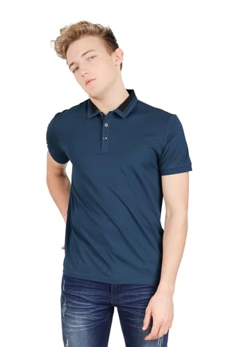 Barabas Men's Solid Color Luxury Short Sleeves Polo Shirts PP824