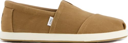 TOMS Herren Alp FWD Flacher Slipper, Toffee Recycled Cotton Waxed Canvas, 42 EU