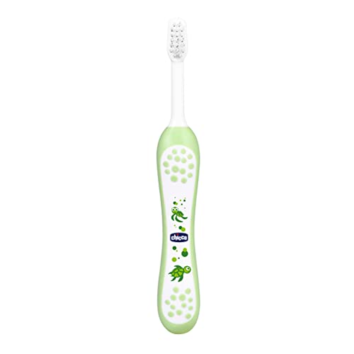 Chicco Baby Toothbrush for Infants (6m-36m), Extra Soft Tapered Bristles ideal for Milk Teeth | BPA Free (Green) (B0BK1HK71R) Amazon Price History, Amazon Price Tracker