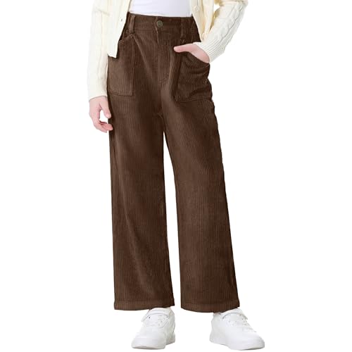 Rolanko Mädchen Cordhose, Pull On Elastische Taille Gerades Bein...