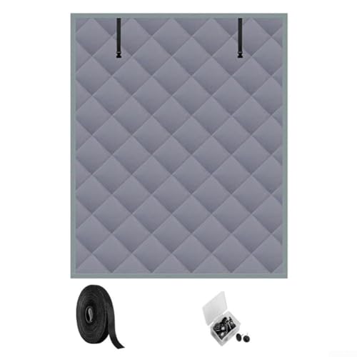 Kit de cortina aislante de tela Oxford para ventanas con cierres automáticos y chinchetas para proporcionar una barrera térmica fiable (47 x 63 pulgadas)