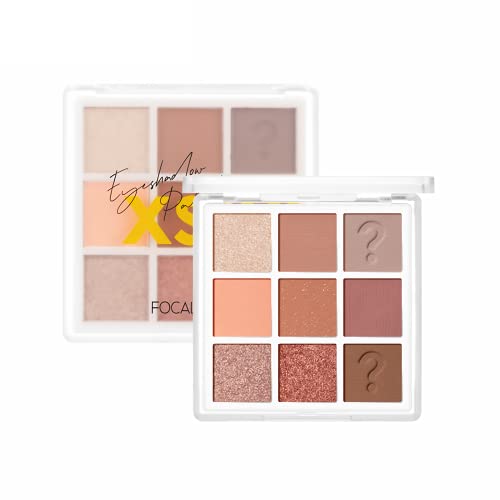 FOCALLURE 9 Colors Eyeshadow Palette, Highly Pigmented Eye Makeup Palette, Matte Shimmer Metallic Eye Shadow, Long Lasting Waterproof Makeup Pallet Cosmetics Gift, #2 XSWL