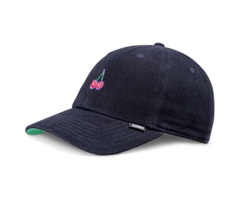 Djinns - DNC Cherry - Gorra para papá con 6 paneles curvos, visera curva, gorra de béisbol, Negro , Talla única