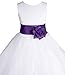 AMJ Dresses Inc Little Girls White/Purple Flower Girl Dress A818 Sz 6