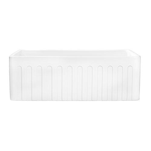 Ruvati 30 X 20 Inch Fireclay Reversible Farmhouse Apron-Front Kitchen Sink Single Bowl - White - Rvl2100Wh #TOP5