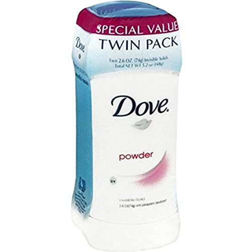 Dove Anti-Perspirant Deodorant Invisible Solid, Powder, Twin Pack, 5.20 Oz (Pack Of 4) #TOP16