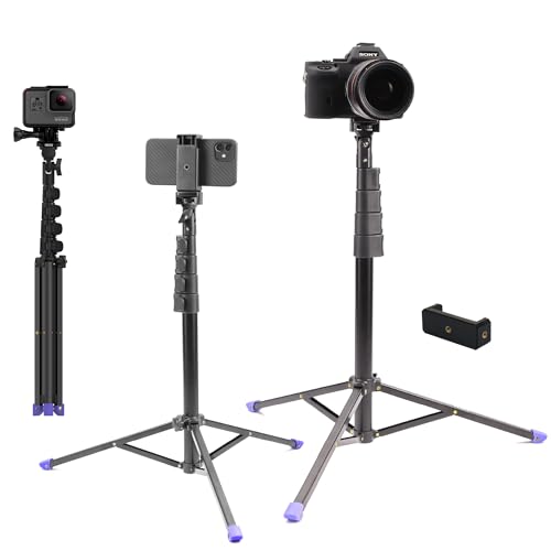 Syvo SP-500 63 Inch (160CM) Tripod Stand with Mobile Phone Holder – Versatile Stand for Ring Lights, Cameras, and Mobile Phones. Ideal for Video Recording, Video Shooting, and Lighting Setup.