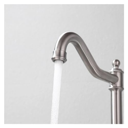 Robinet mitigeur d'évier monté sur comptoir acier inoxydable durable