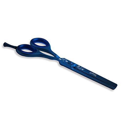 Blizzard Tijeras Entresacar Profesional - Tijeras Peluqueria Esculpir 14 cm Afilar Tijeras Descargue - VG10 Titanio Azul Aptas para Hombres y Mujeres